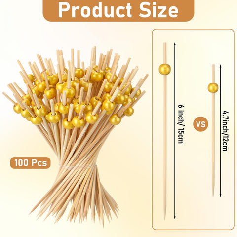 LOYIM 6-inch bamboo skewers for multi-item appetizers and easy handling.