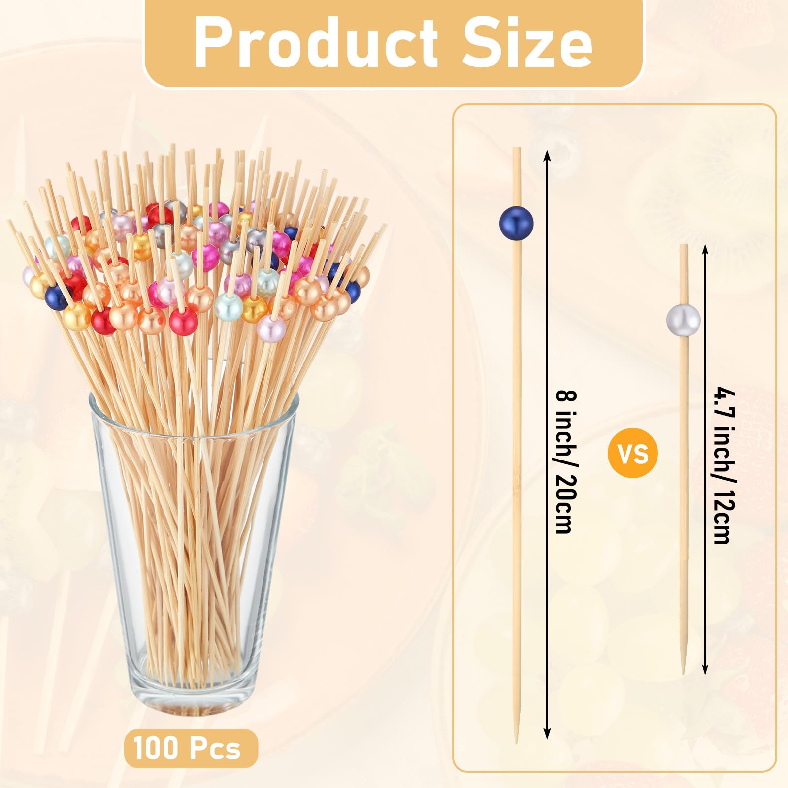 LOYIM bamboo cocktail picks for appetizers and fruit presentations at events.