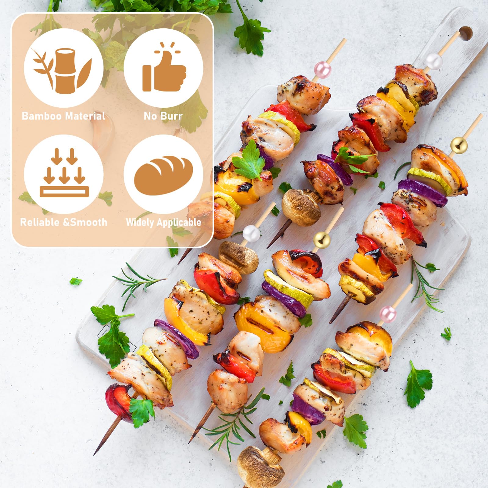 LOYIM elegant presentation toothpicks 8-inch elevate hors d'oeuvres with refined style