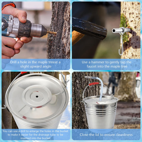 LOYIM maple sap tapping kit 32.8-foot hose offers flexible sap routing.