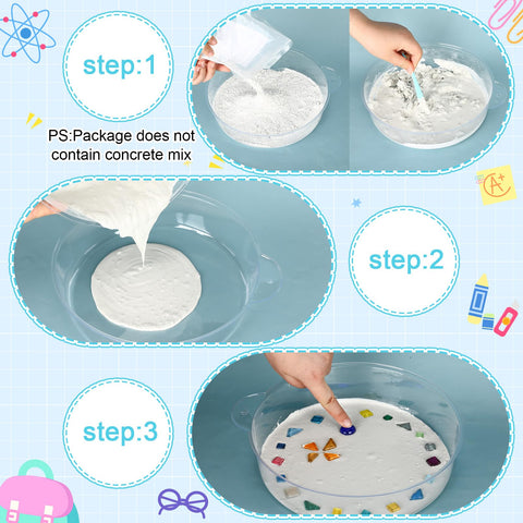 LOYIM stepping stone kit kid-friendly craft activity outdoors.