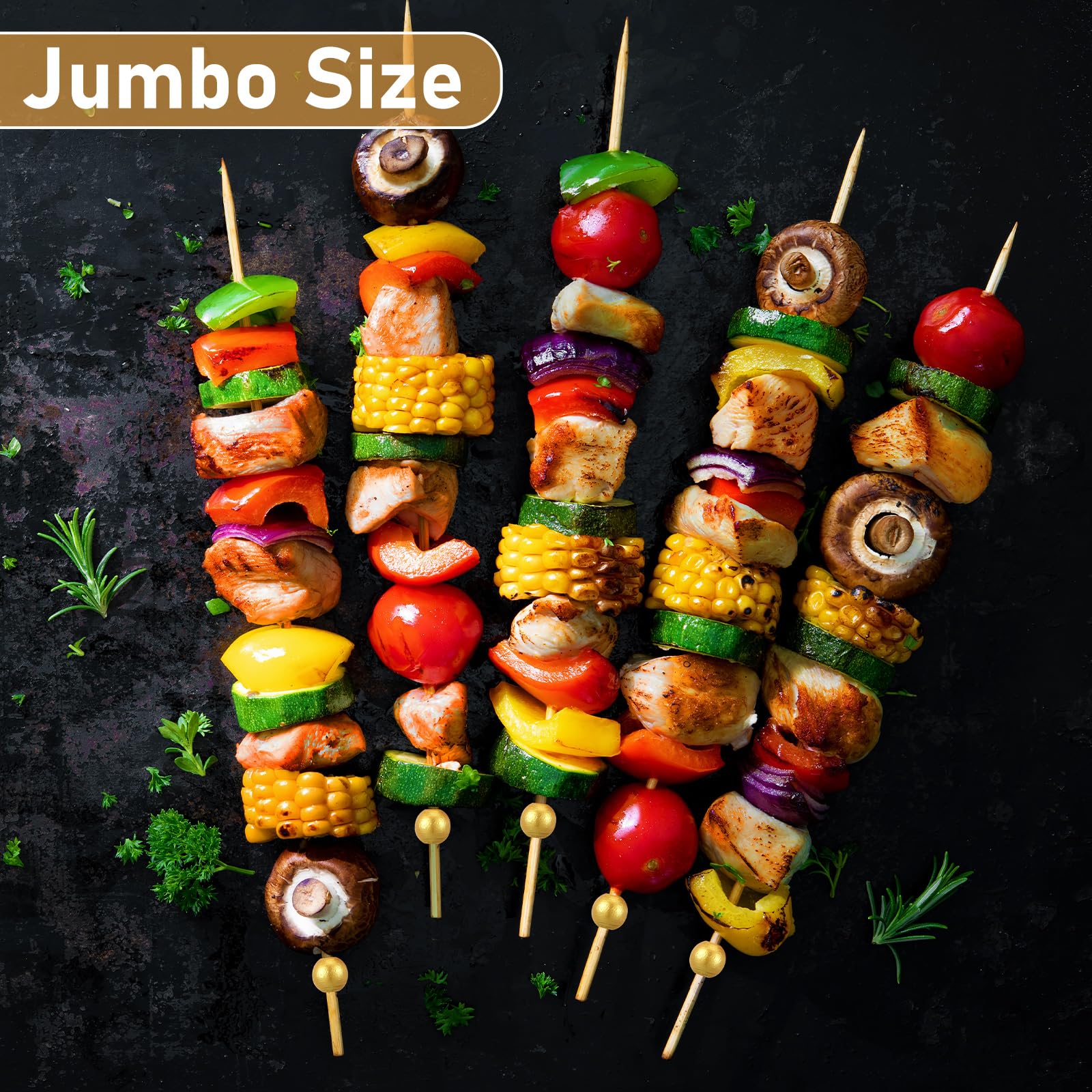 LOYIM sturdy bamboo toothpicks prevent breakage when handling heavy appetizers.