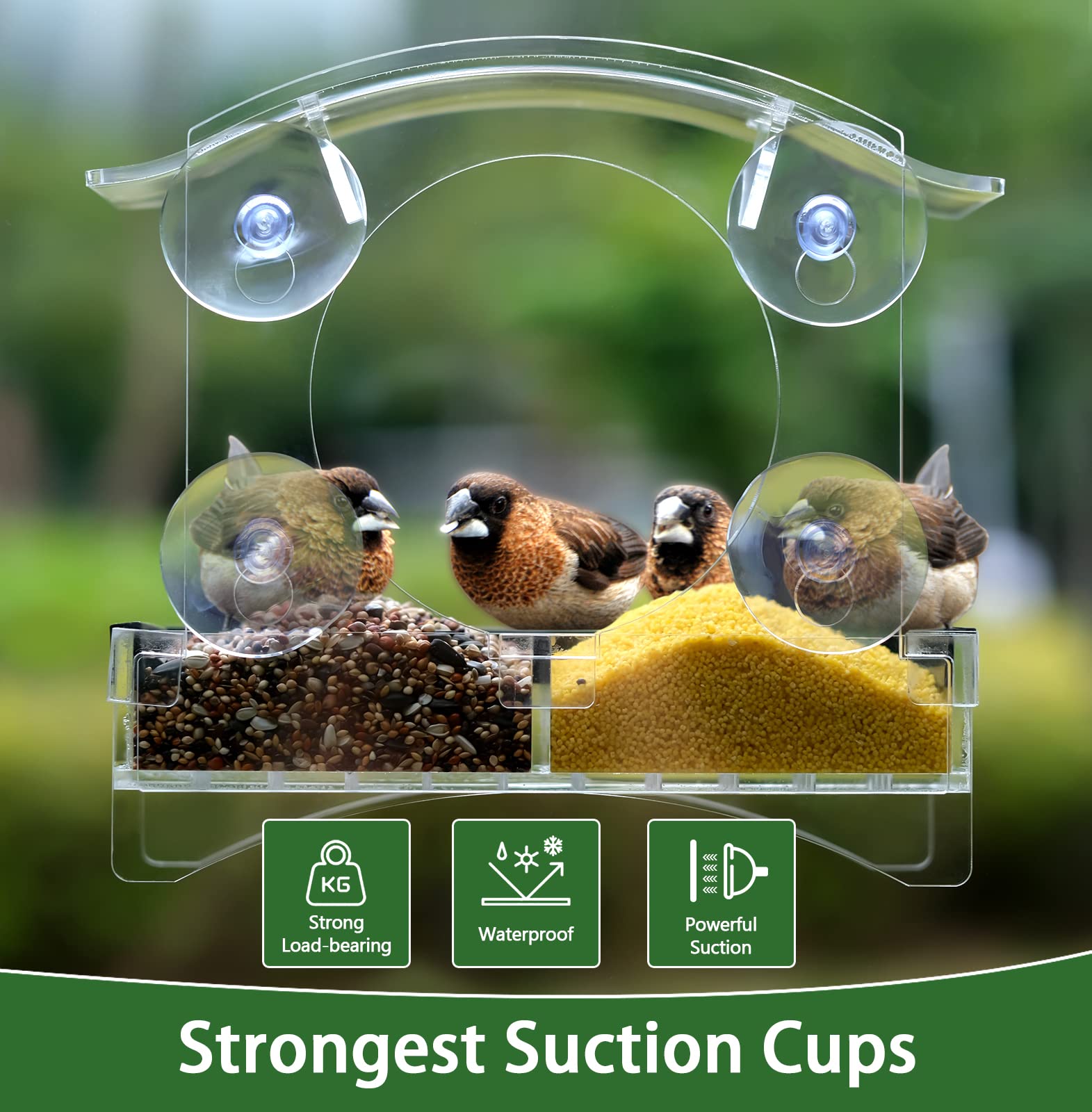 Loz Silan seed tray slides out for easy refilling and cleaning.