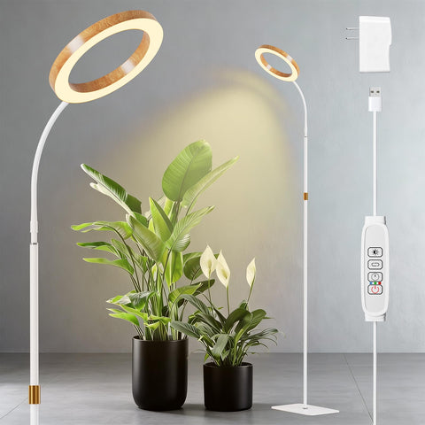LPMZMBL One Head Grow Light base provides sturdy stability for large indoor plants.