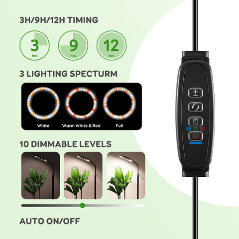 LPMZMBL three spectrum modes with cool white warm white and deep red for plants