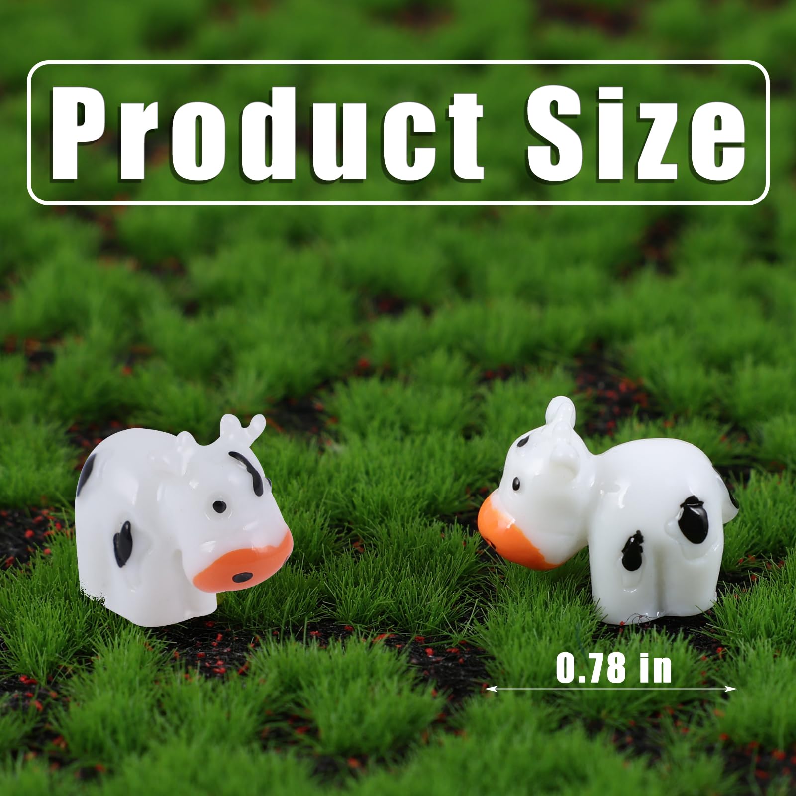 LPREUTWN resin cows set ideal for terrariums and succulent planters.