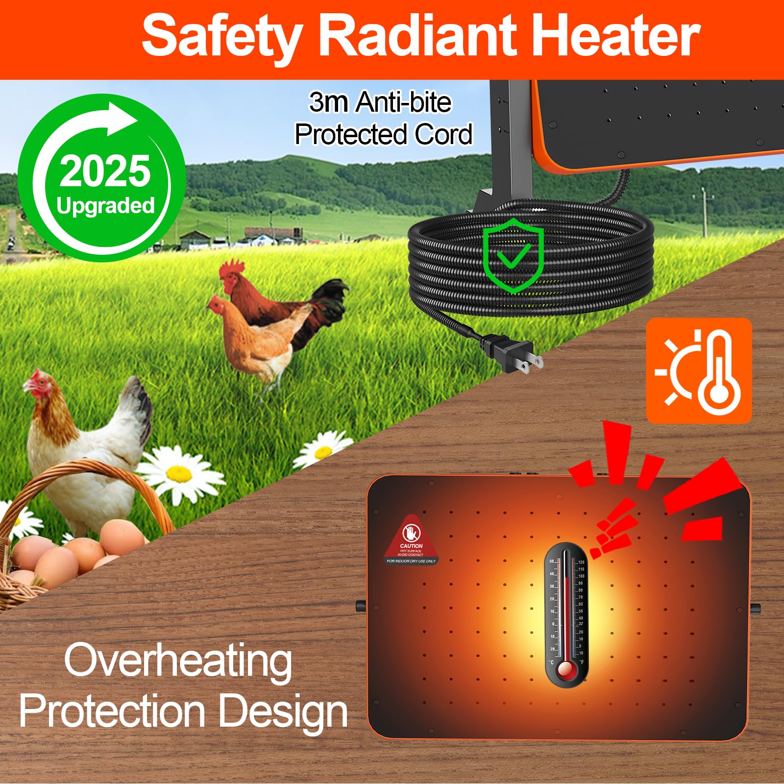 LQTTEK flame retardant panel highlights durable coop construction.