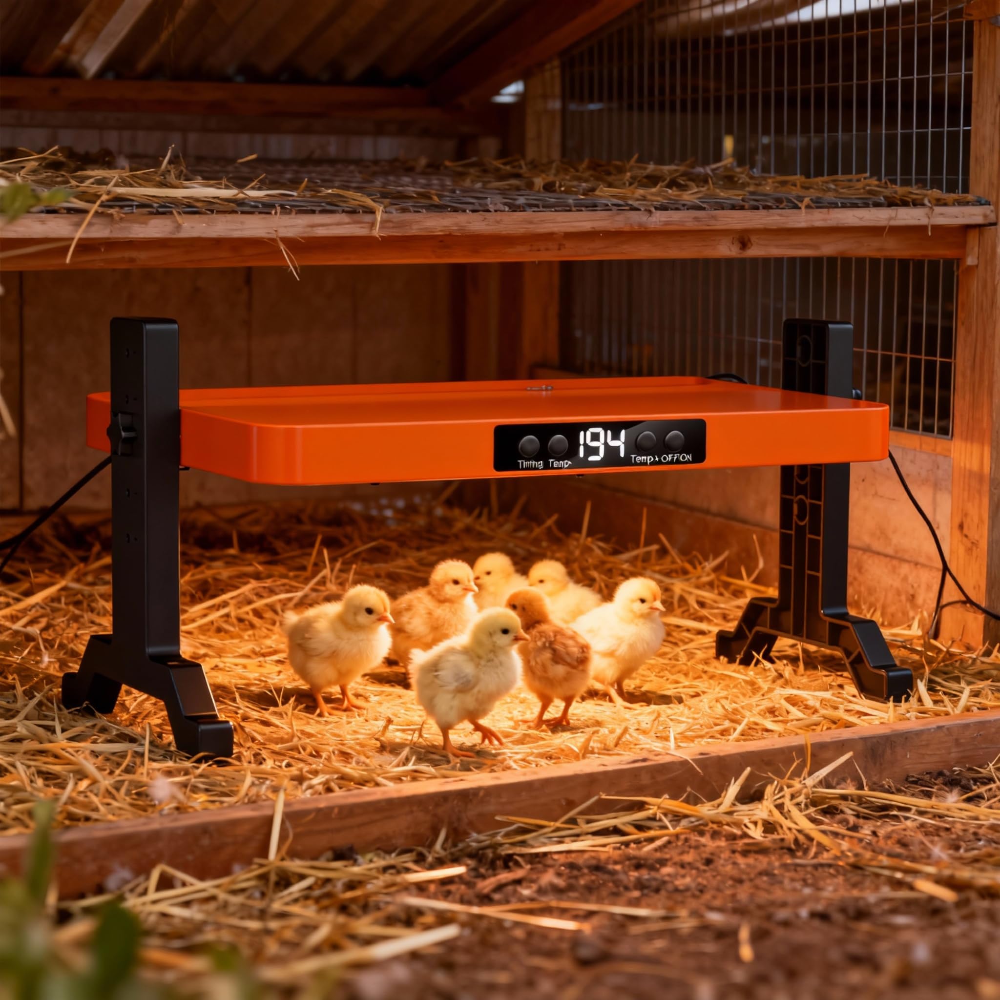 LQTTEK nine-point-eight-foot cord reduces spacing constraints between coop zones.