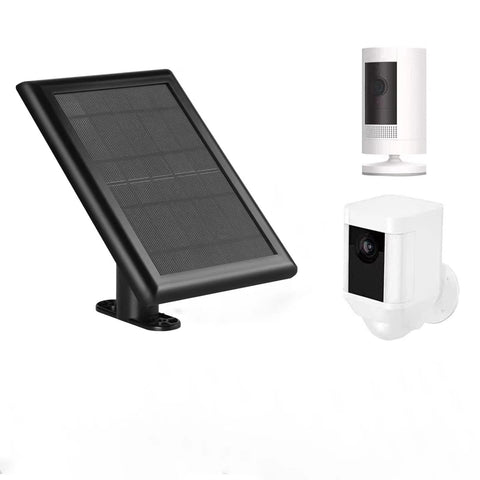LRKHFFD solar panel front view powers Ring cameras with sun-driven charging