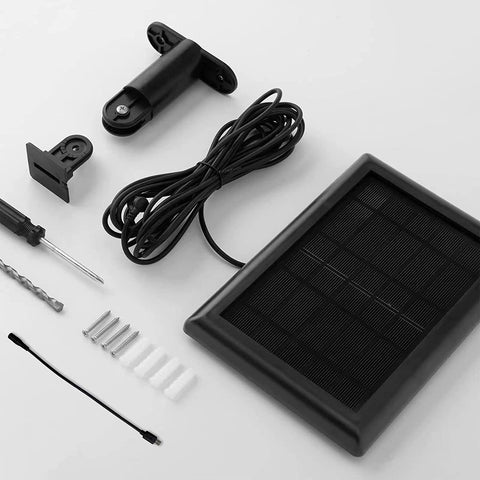 LRKHFFD solar panel kit includes accessories for quick, easy setup