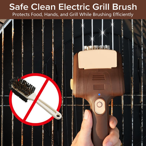 Lrly high-heat resistant head cleans hot grates safely