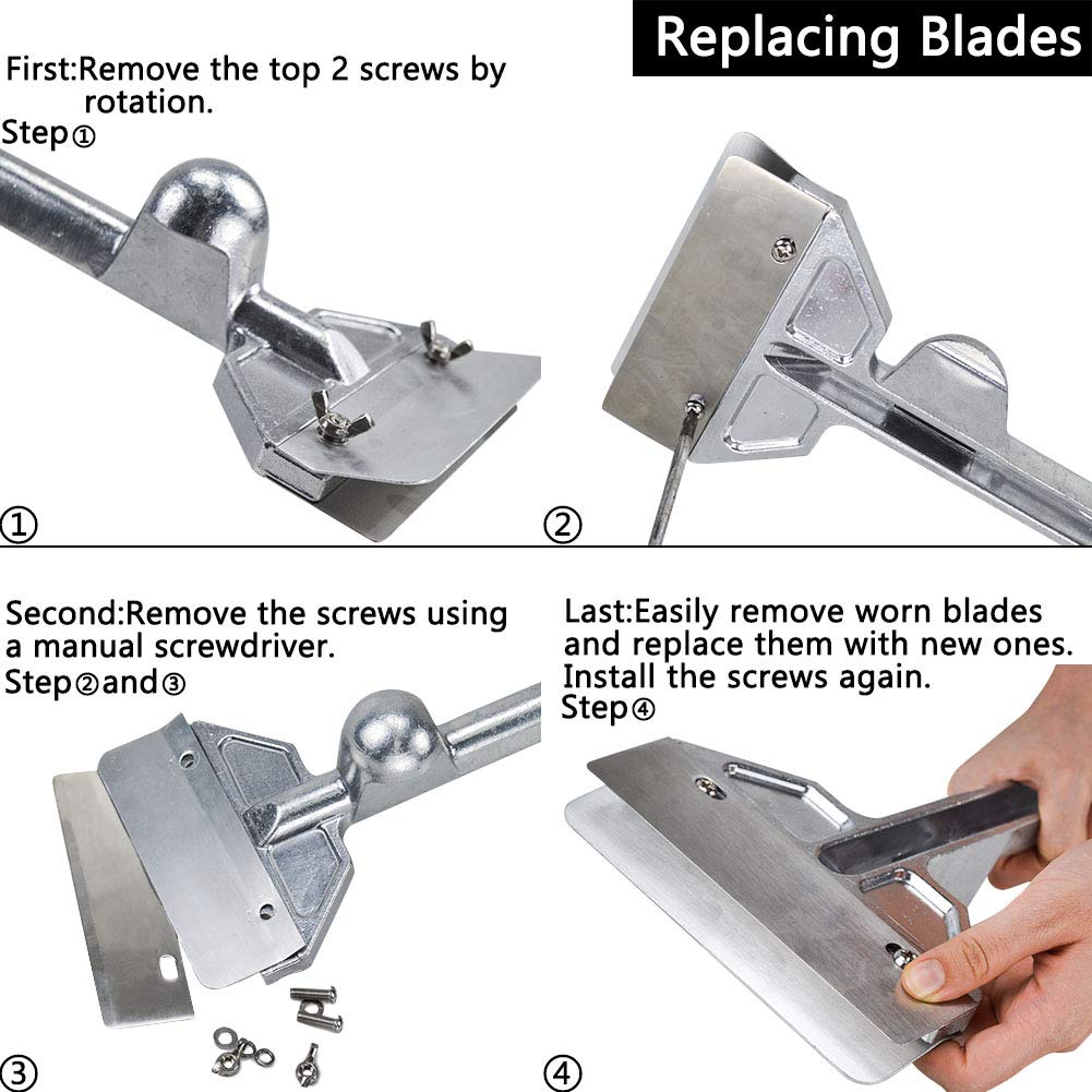 LRUI cleaning kit includes scraper and five replacement blades