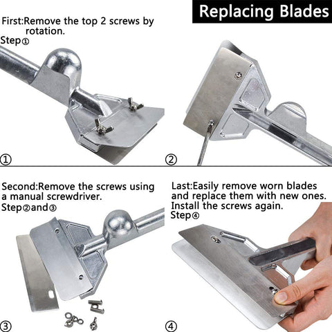 LRUI cleaning kit includes scraper and five replacement blades