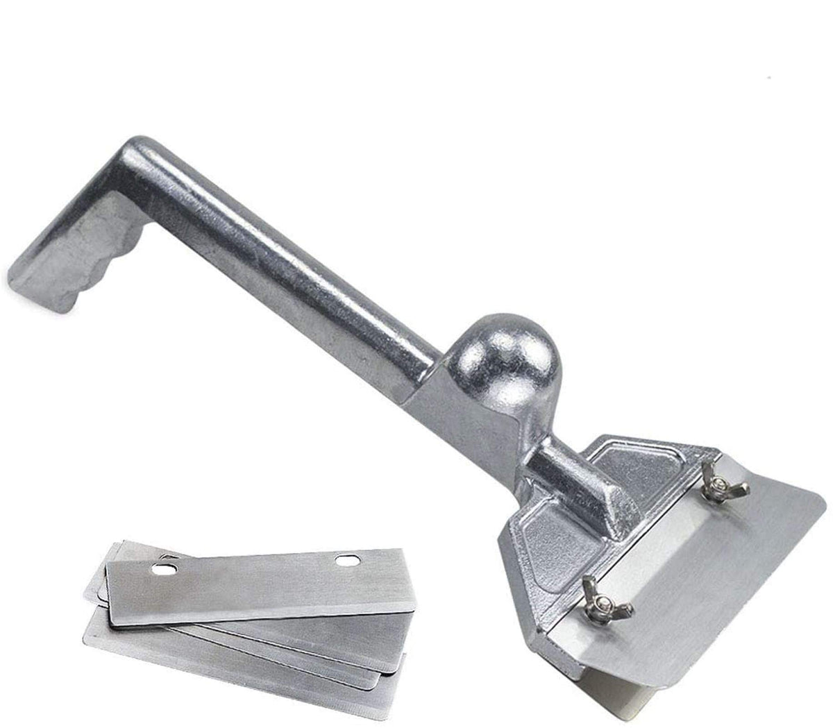 LRUI grill scraper long handle for safer, easier griddle cleaning