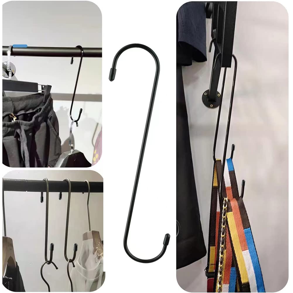 LRUUIDDE kitchen organization with S hooks for utensils and pans