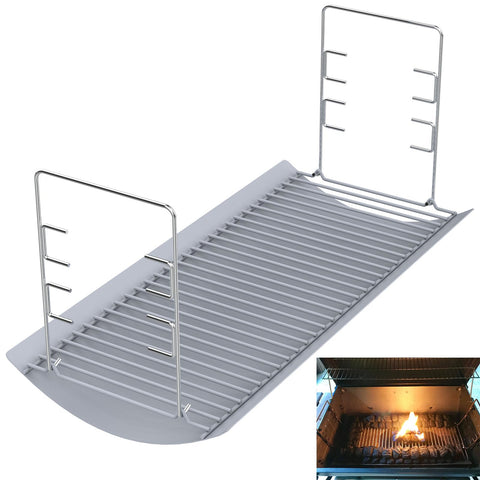 LS'BABQ 27-inch charcoal ash pan with large capacity for longer grilling sessions.