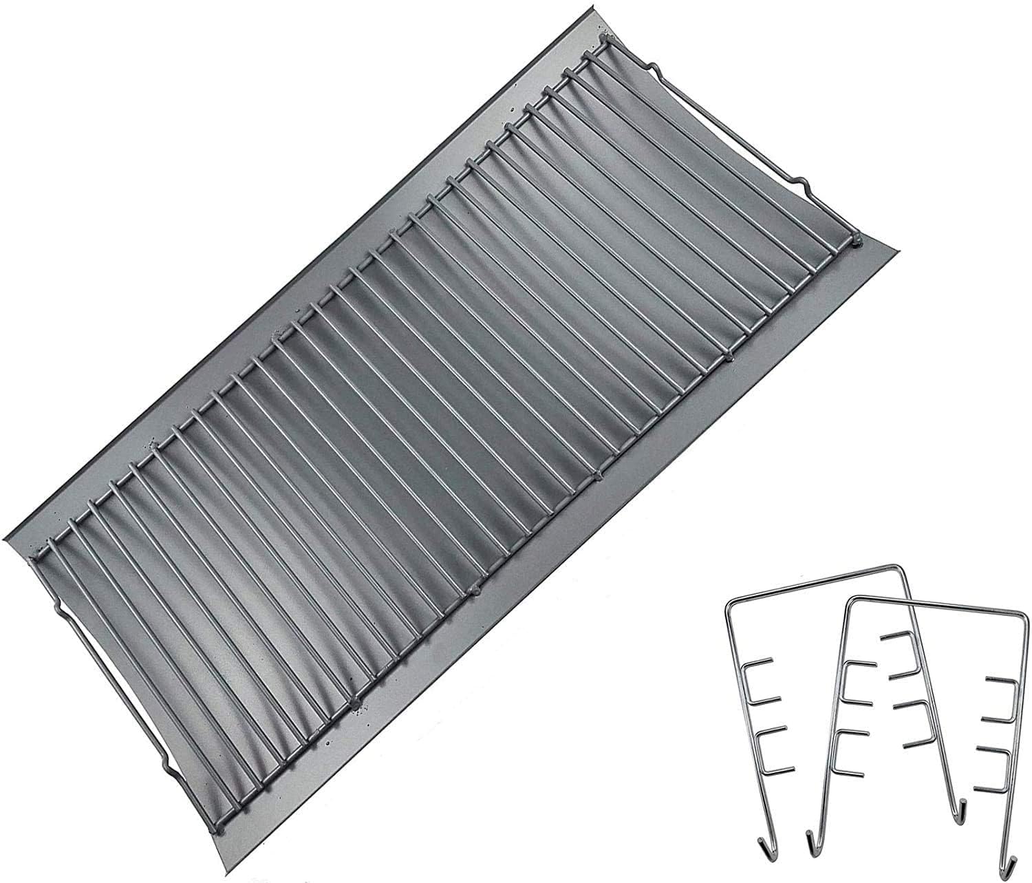 LS'BABQ ash pan assembly in initial fit shows simple alignment with grills.