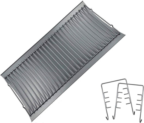 LS'BABQ ash pan assembly in initial fit shows simple alignment with grills.