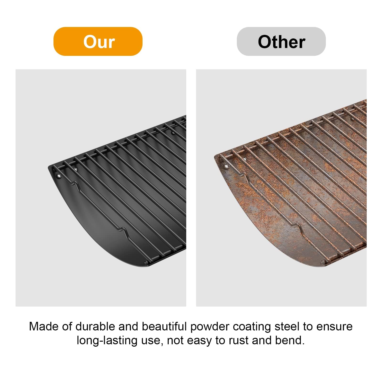LS'BABQ ash pan constructed in heavy-duty steel for durability