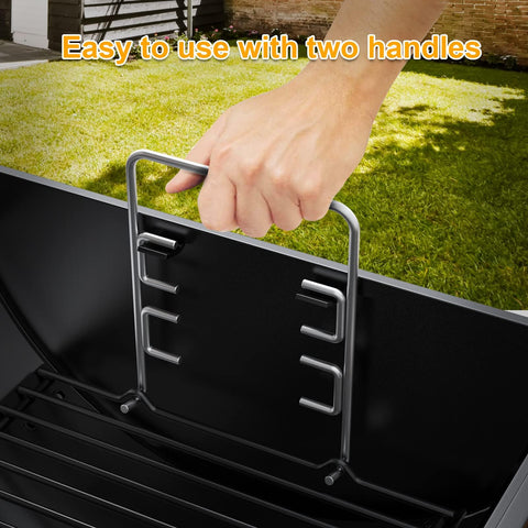 LS'BABQ ash pan with rust-resistant coating to extend grill life