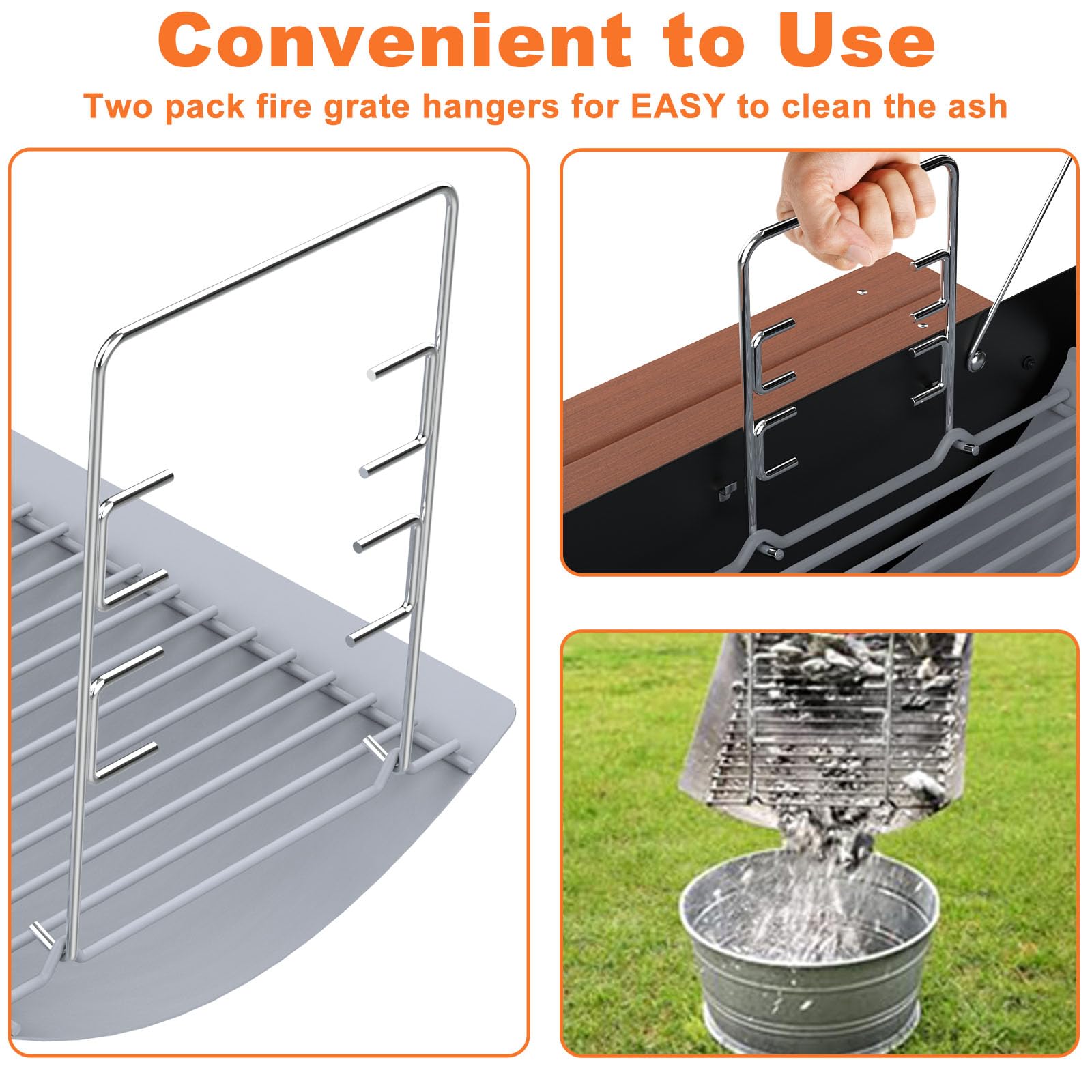 LS'BABQ durable aluminum-steel ash pan withstands high heat and rust resistance.