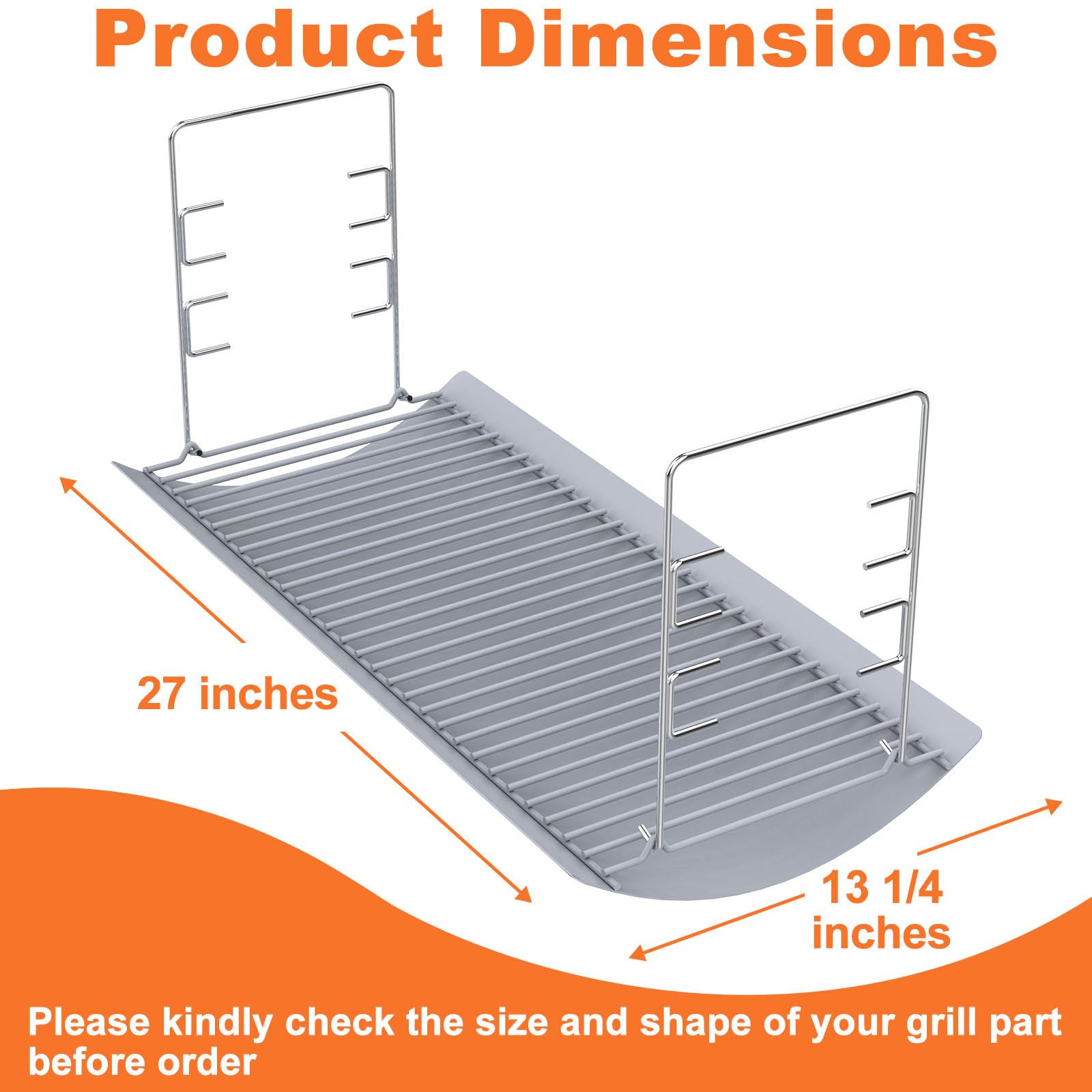 LS'BABQ fire grate hangers pair for secure grate support during cooking.