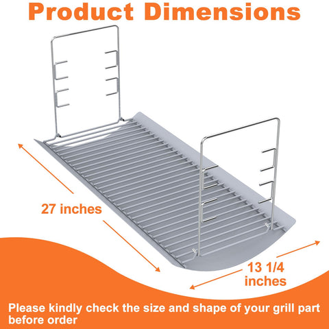 LS'BABQ fire grate hangers pair for secure grate support during cooking.