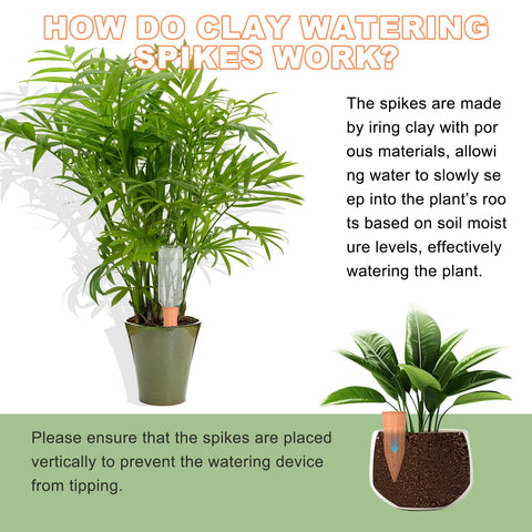 Lsed indoor-outdoor watering spikes pack used on various pots for flexibility