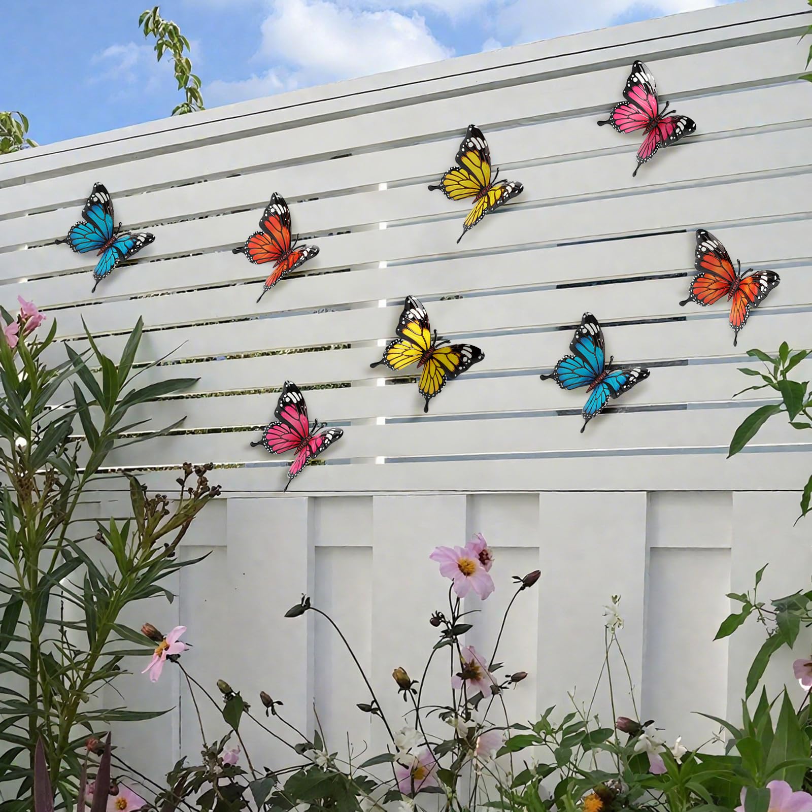 LSFFM four-pack butterflies install quickly, bringing movement and texture to patios.