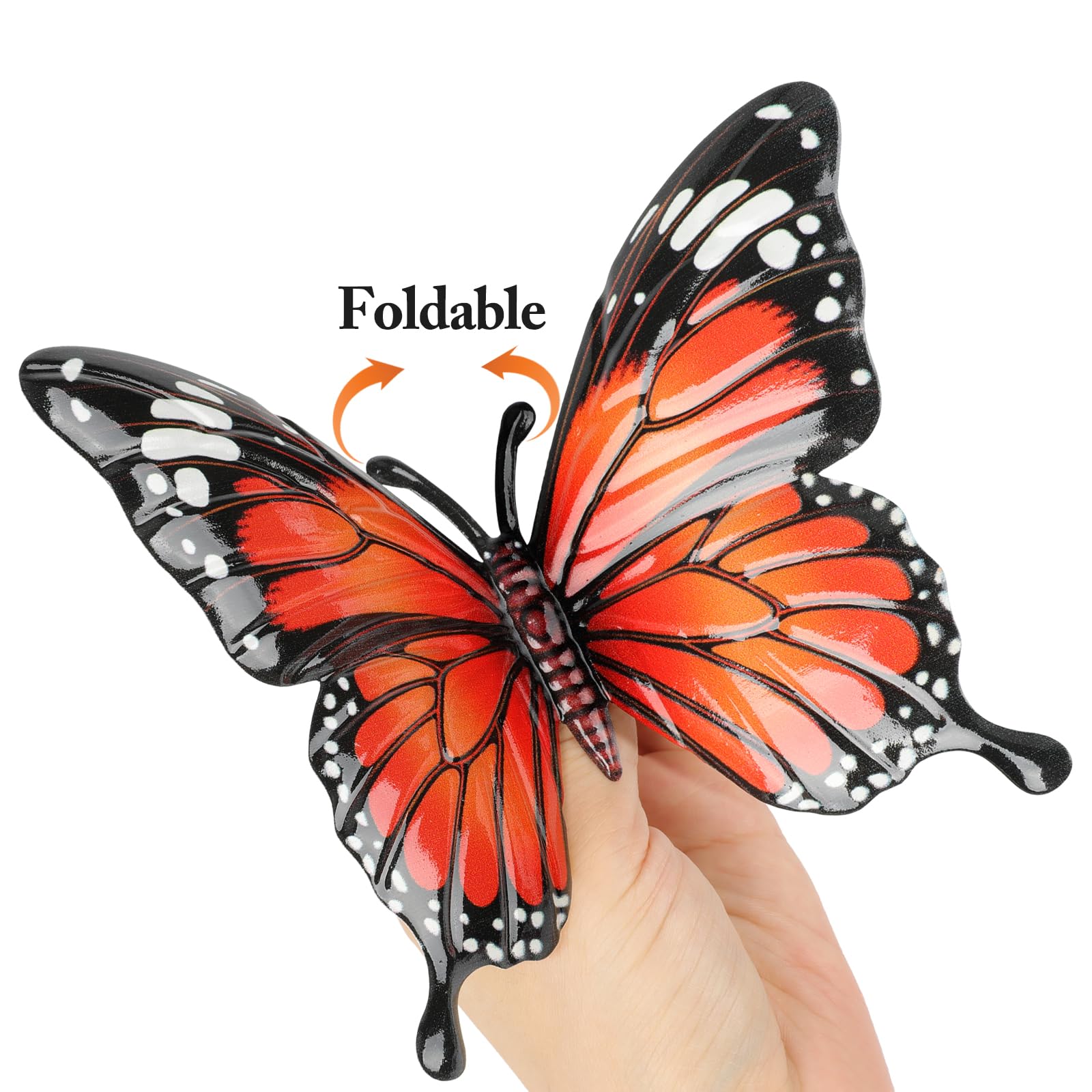 LSFFM rust-resistant coating keeps outdoor butterfly accents bright in rain or sun.