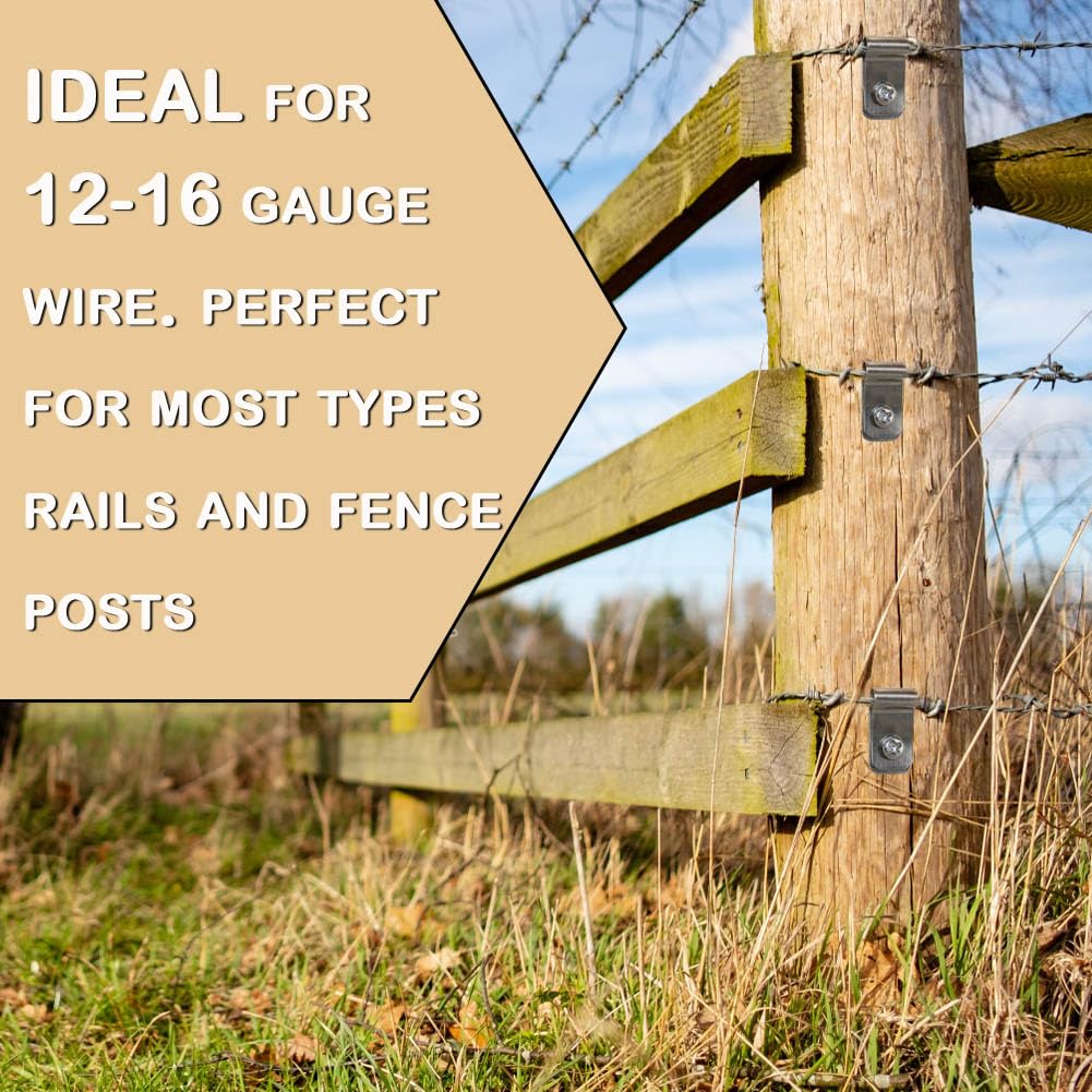 Close-up of LSGCQ stainless steel fence clip, rust-resistant and sturdy