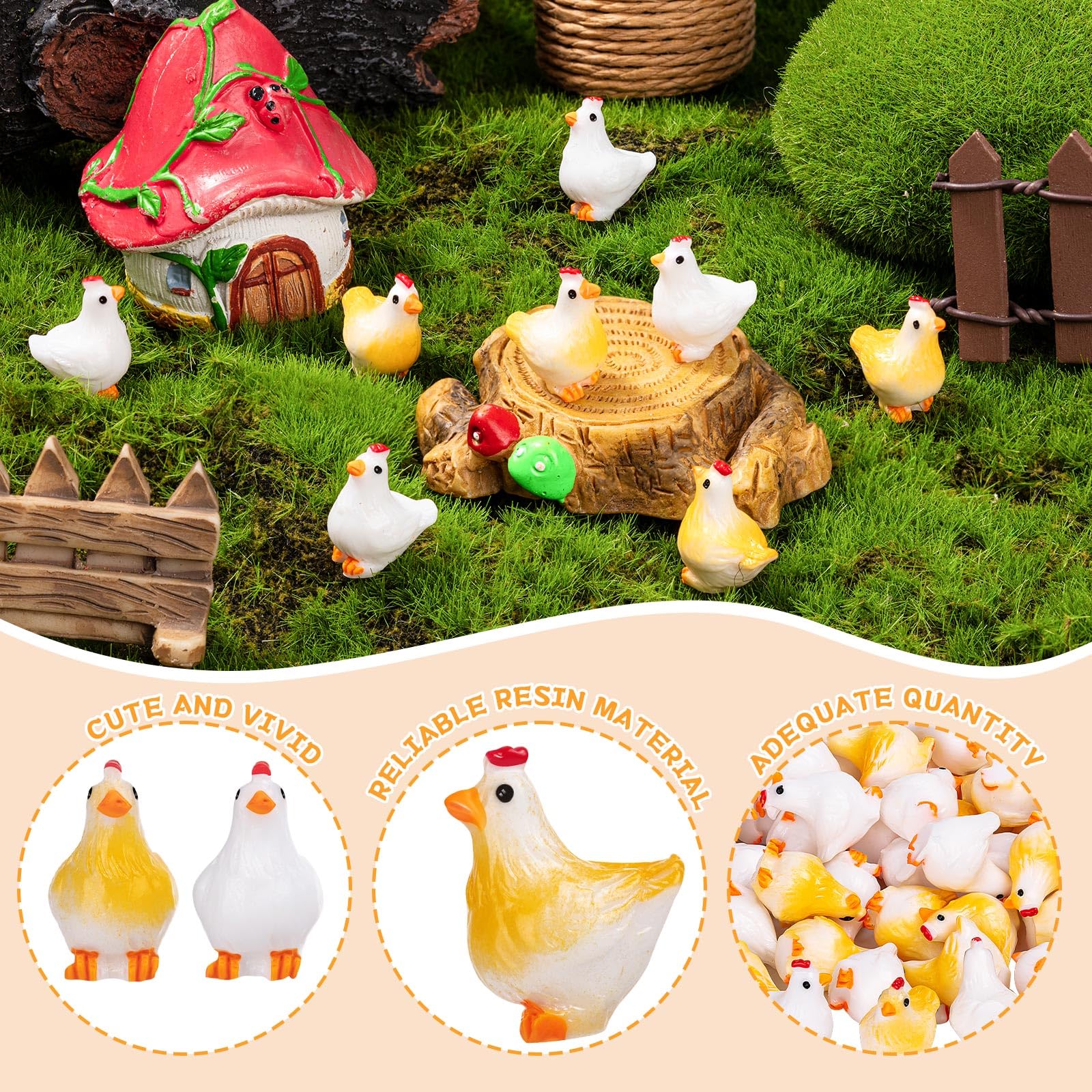 LSGYPAQ Easter-themed mini chickens add festive charm to cupcakes and parties.