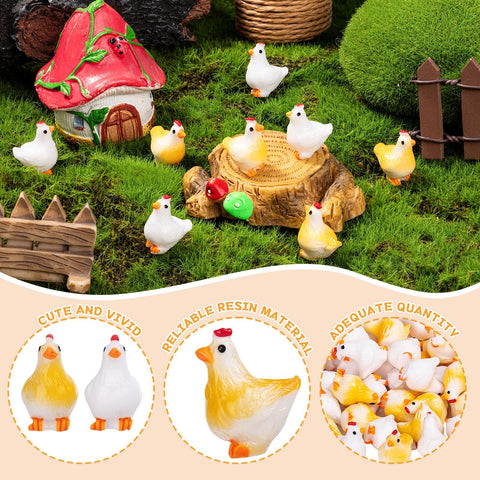 LSGYPAQ Easter-themed mini chickens add festive charm to cupcakes and parties.