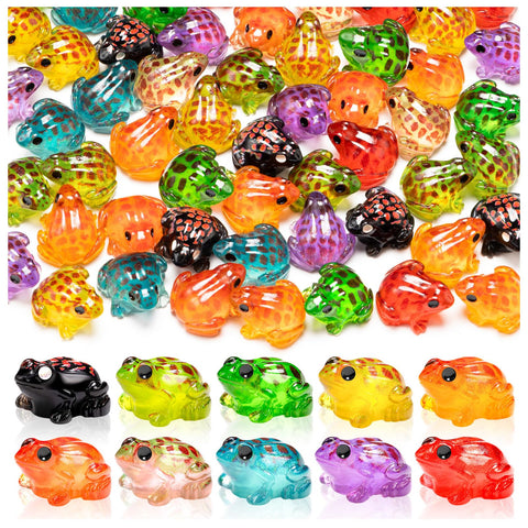 LSGYPAQ frog miniatures, 40-piece set for moss garden displays.