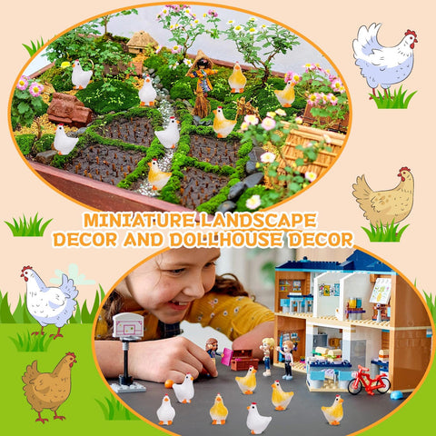 LSGYPAQ resin chicks suitable for crafts, terrariums, or cake toppers.