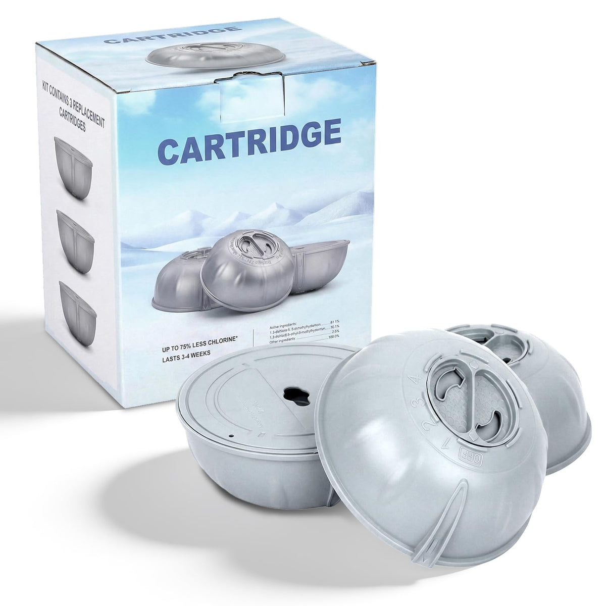 LSKHEGWLU Frog Ease hot tub cartridges maintain water clarity with a slow-release formula.
