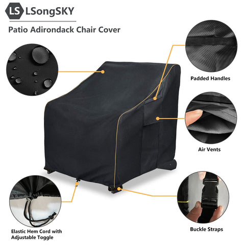 LSongSKY attachment straps secure cover over chair legs in windy conditions.