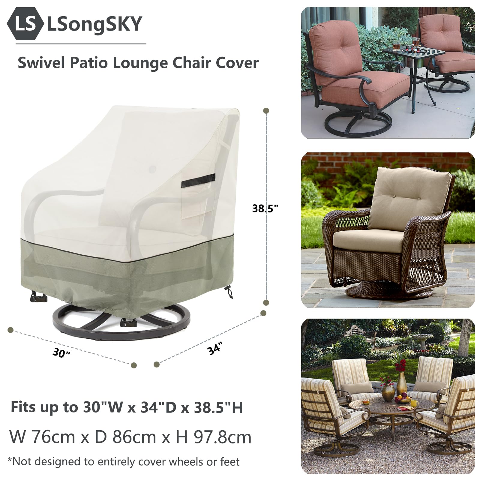 LSongSKY drawstring bottom gusset detail ensures a snug fit even in windy conditions.