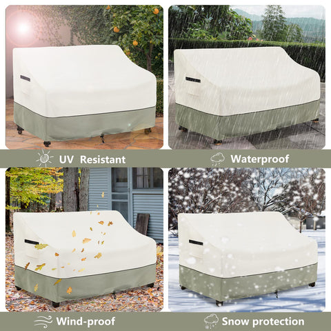 Beige and gray-green color blends with outdoor décor