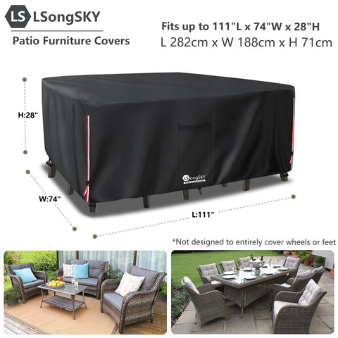 LSongSKY waterproof 600D fabric blocks moisture and sun damage for long-lasting furniture