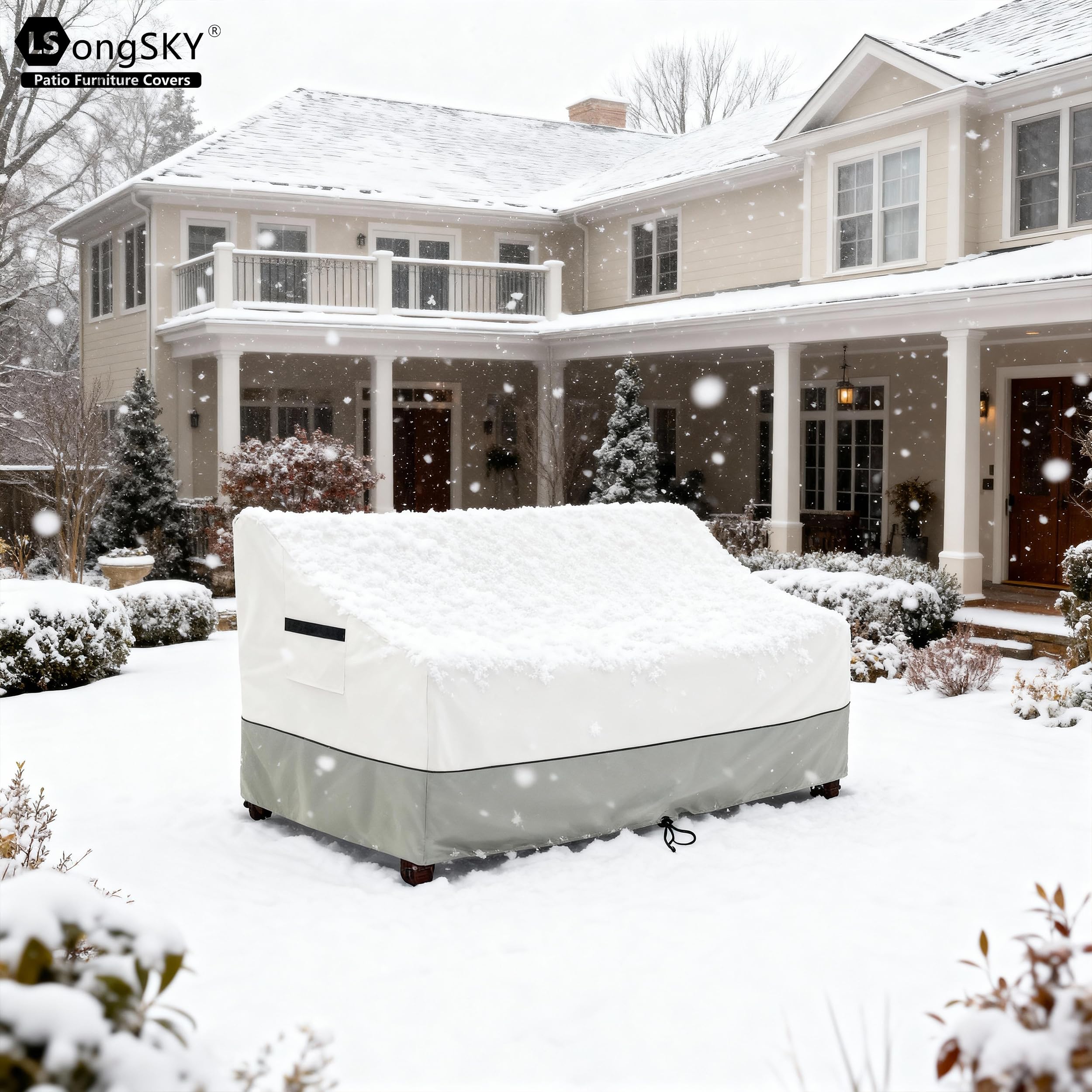LSongSKY cover provides all season protection for outdoor 3-seater sofas