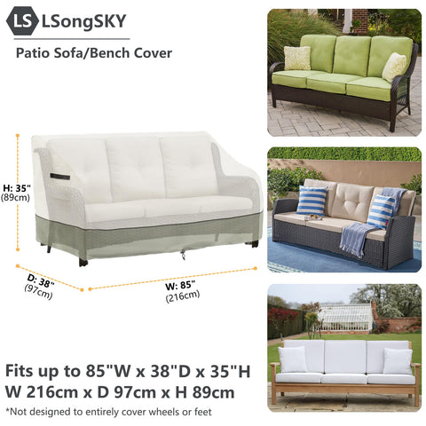 LSongSKY drawstring hem detail ensures snug fit around the sofa