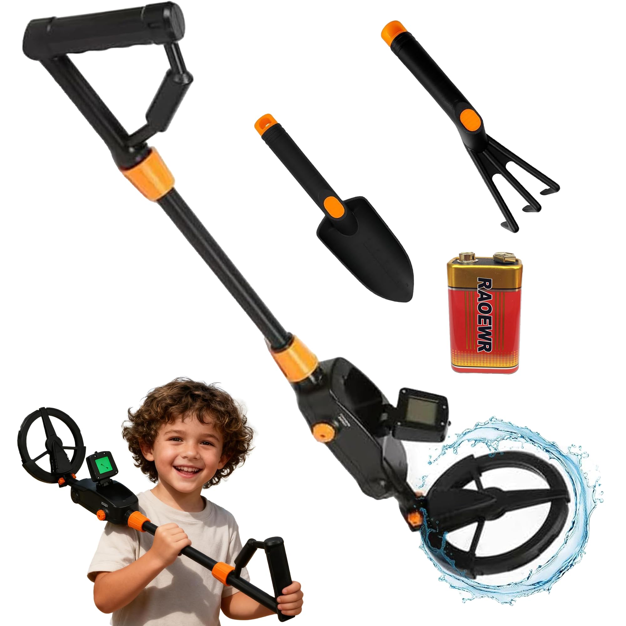 LSPWIEMFE kids detector with six-point-five-inch coil detects buried treasures with ease