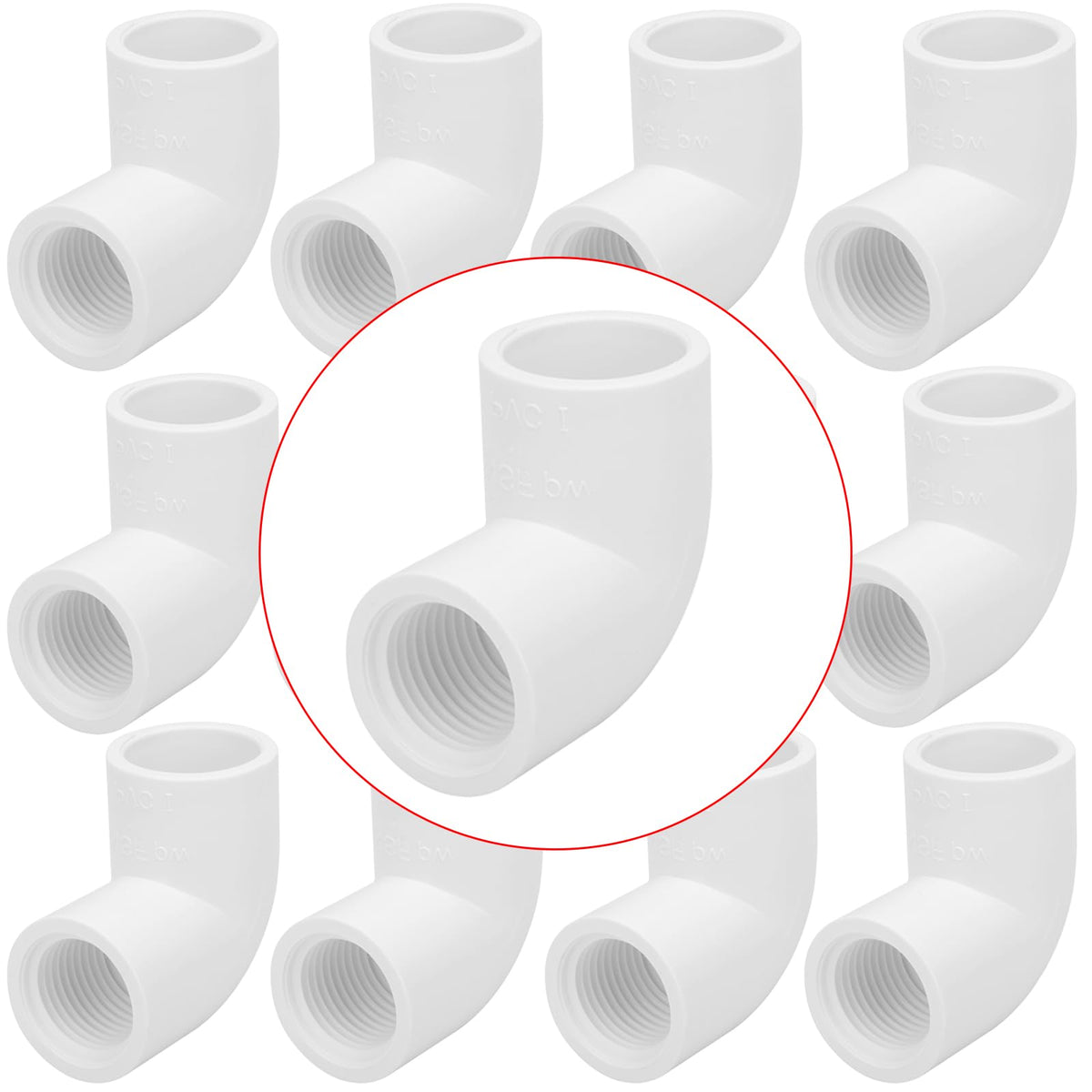 Lswteiz 12-pack 1/2in PVC elbow socket x female thread for versatile connections
