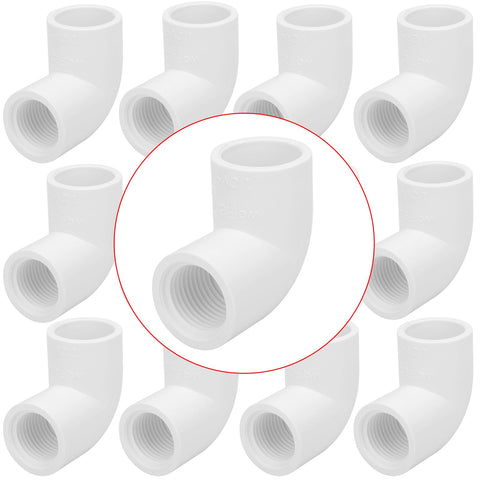 Lswteiz 12-pack 1/2in PVC elbow socket x female thread for versatile connections