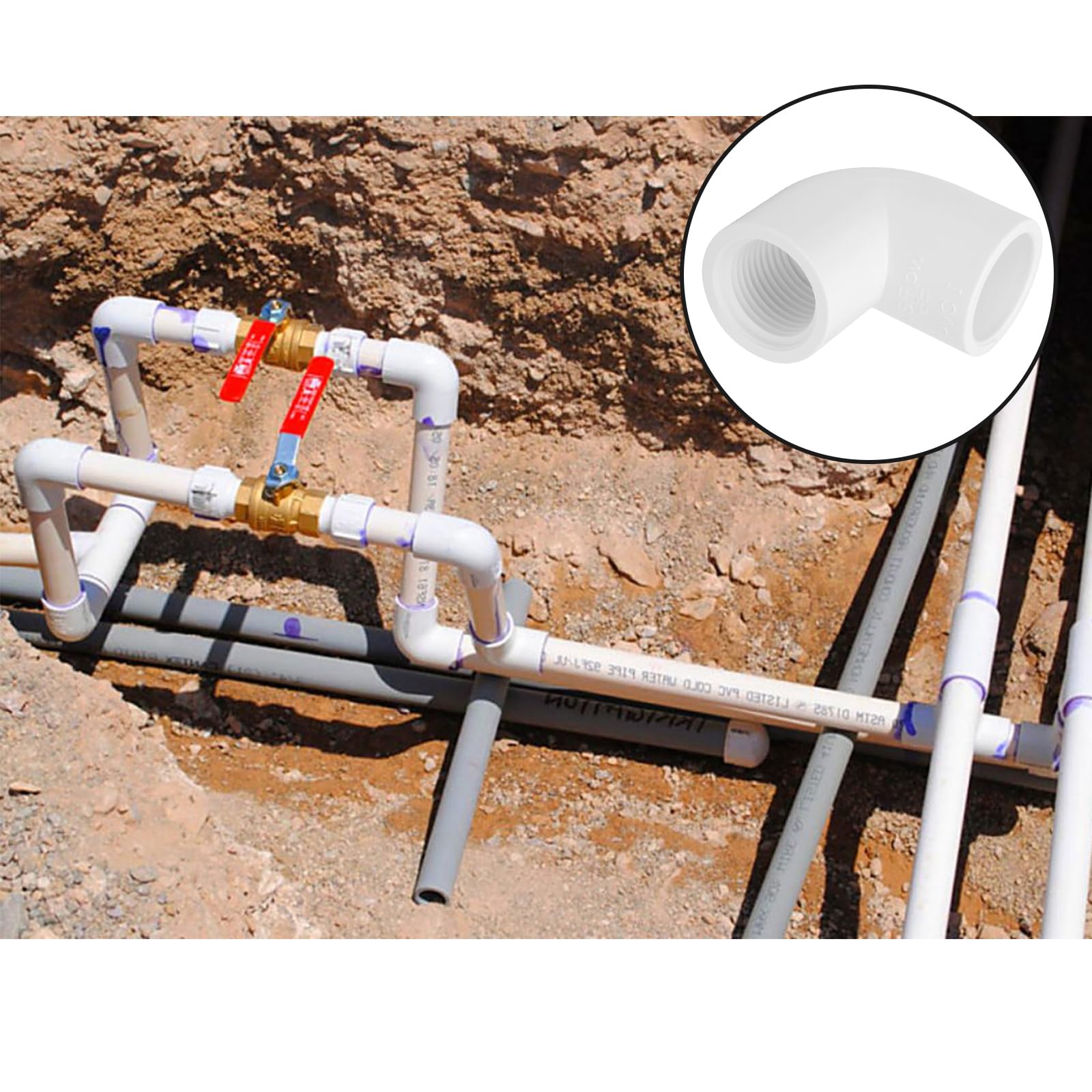 Lswteiz SCH40 PVC elbow label signaling robust piping standards
