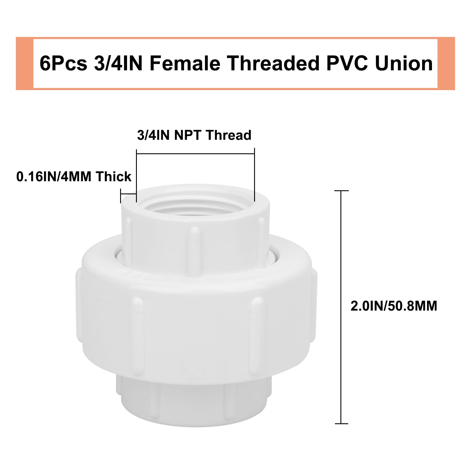 LSWTEIZ FNPT ends enable straightforward PVC connections.