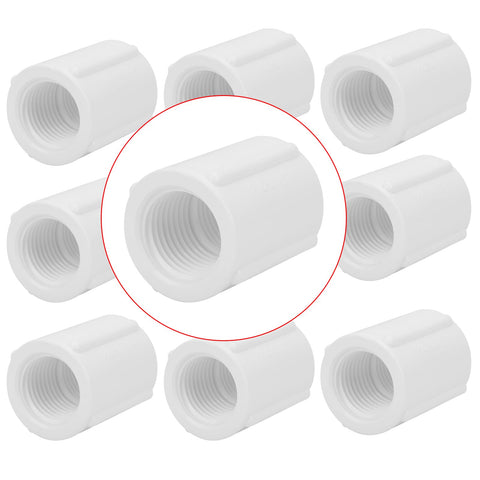 Lswteiz half-inch PVC female-thread coupling for easy pipe joining.