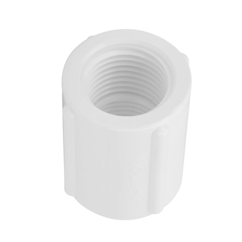 Lswteiz Schedule 40 PVC coupling suitable for irrigation and outdoor use.