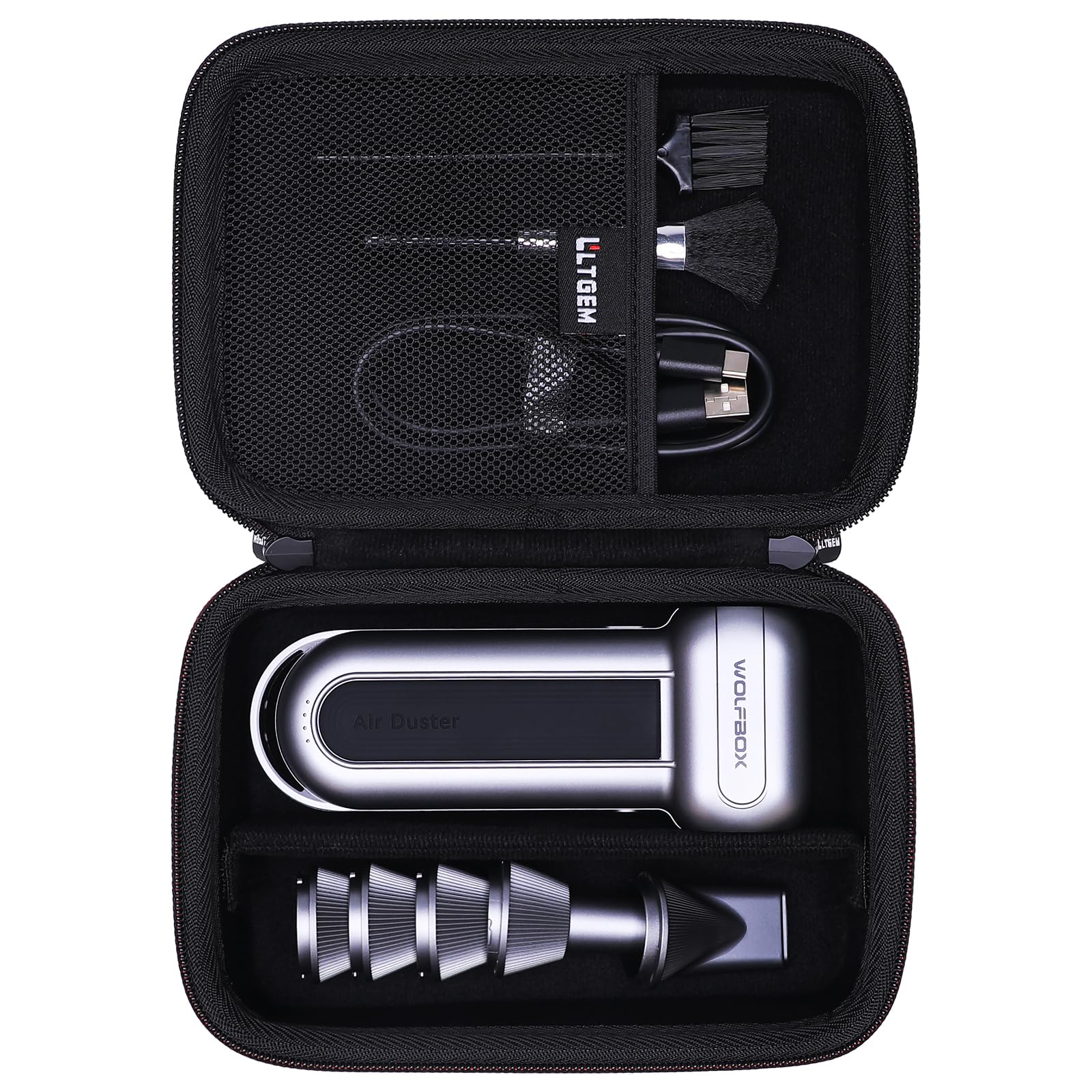 LTGEM air duster case with internal layout for Wolfbox MF100/MF200 accessories